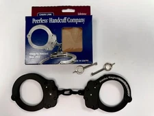 ETCHED-Peerless Model 730C Superlite Aluminum Black Handcuffs