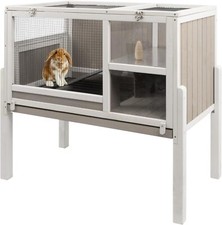PetsCosset Elevated Rabbit Hutch Indoor 36.6