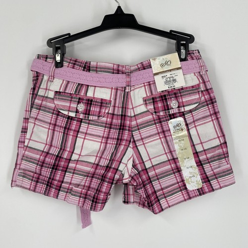 SO Girls’ Pink Plaid Bermuda Shorts size 10.5 - Picture 2 of 3