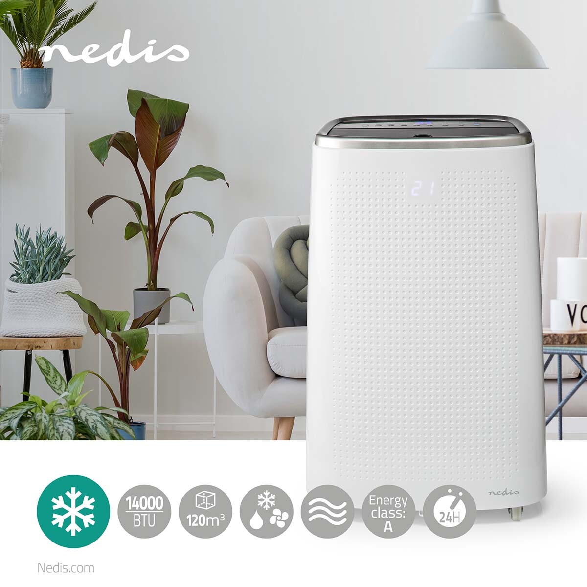 Nedis 3in1 Mobile Klimaanlage 14000BTU Aircooler Fernbedienung 