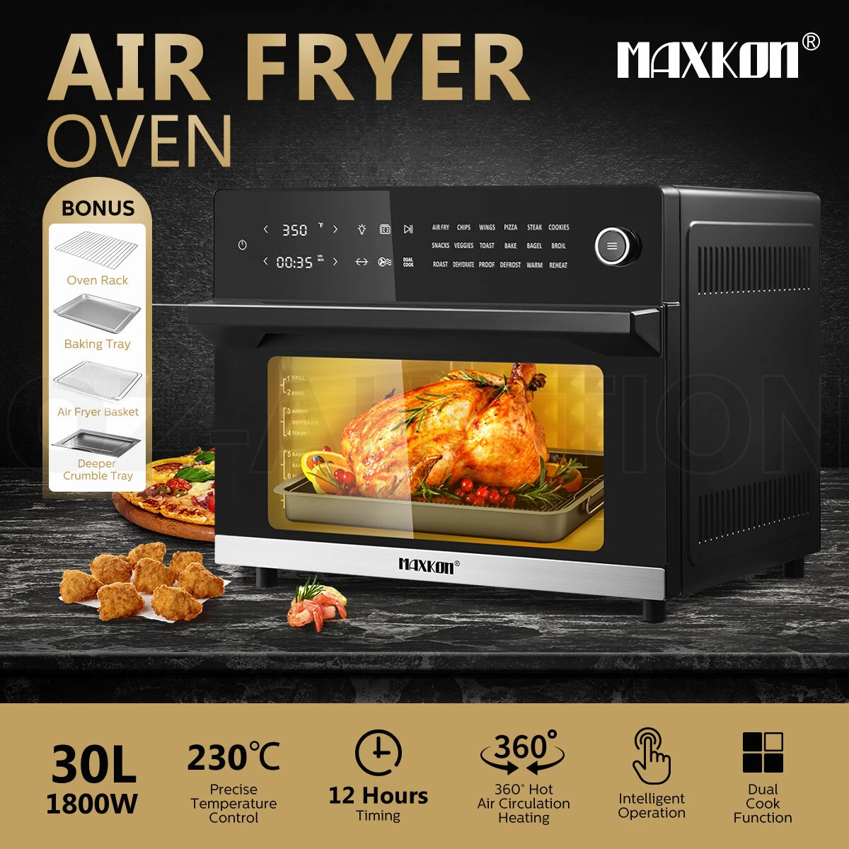 Maxkon top air fryer