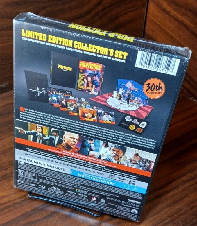 Pulp Fiction 30th ANNIVERSARY Limited Collector's 4K UHD-NEW-Free