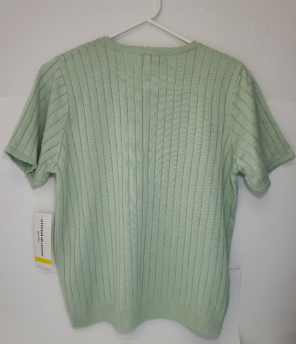 ALFRED DUNNER SEÑORA COLOR COMO NUEVO MANGA CORTA TEJIDA CARCASA TOP SIN CUELLO TALLA PM - Imagen 7 de 8