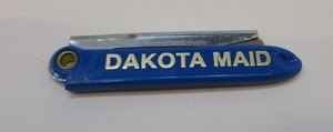 Vintage 1950s North Dakota Maid Flour Grand Forks ND Mill Blue USA Pocket Knife