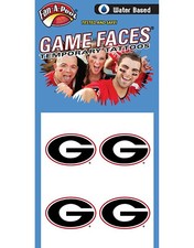University of Georgia Bulldogs Water Based Temporary Spirit Tattoos 4 Piece "G"