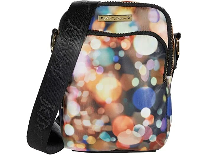 BETSEY JOHNSON Mae Nylon Crossbody Bag Gold Sequin Heart