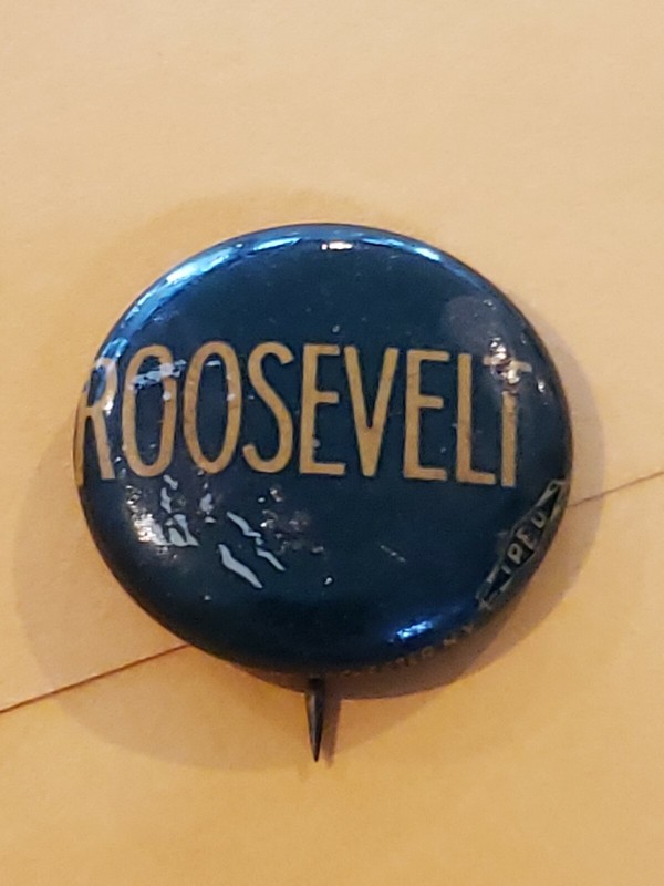 Circa 1930s Roosevelt Pinback Button  - Nice