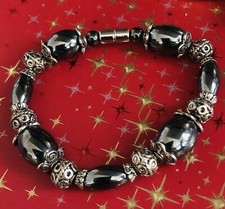 Magnetic Bracelet Hematite Beads, Magnetic Closure, NWOT