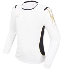Mizuno Men GAME L/S T-Shirts Jersey Training White Top Casual Shirt P2MA602601