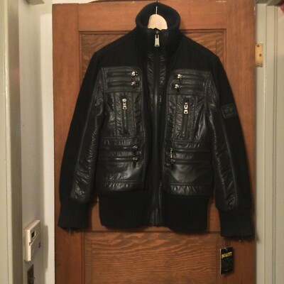 New SCHOTT M US Textile and Leather B-2 Bomber Jacket