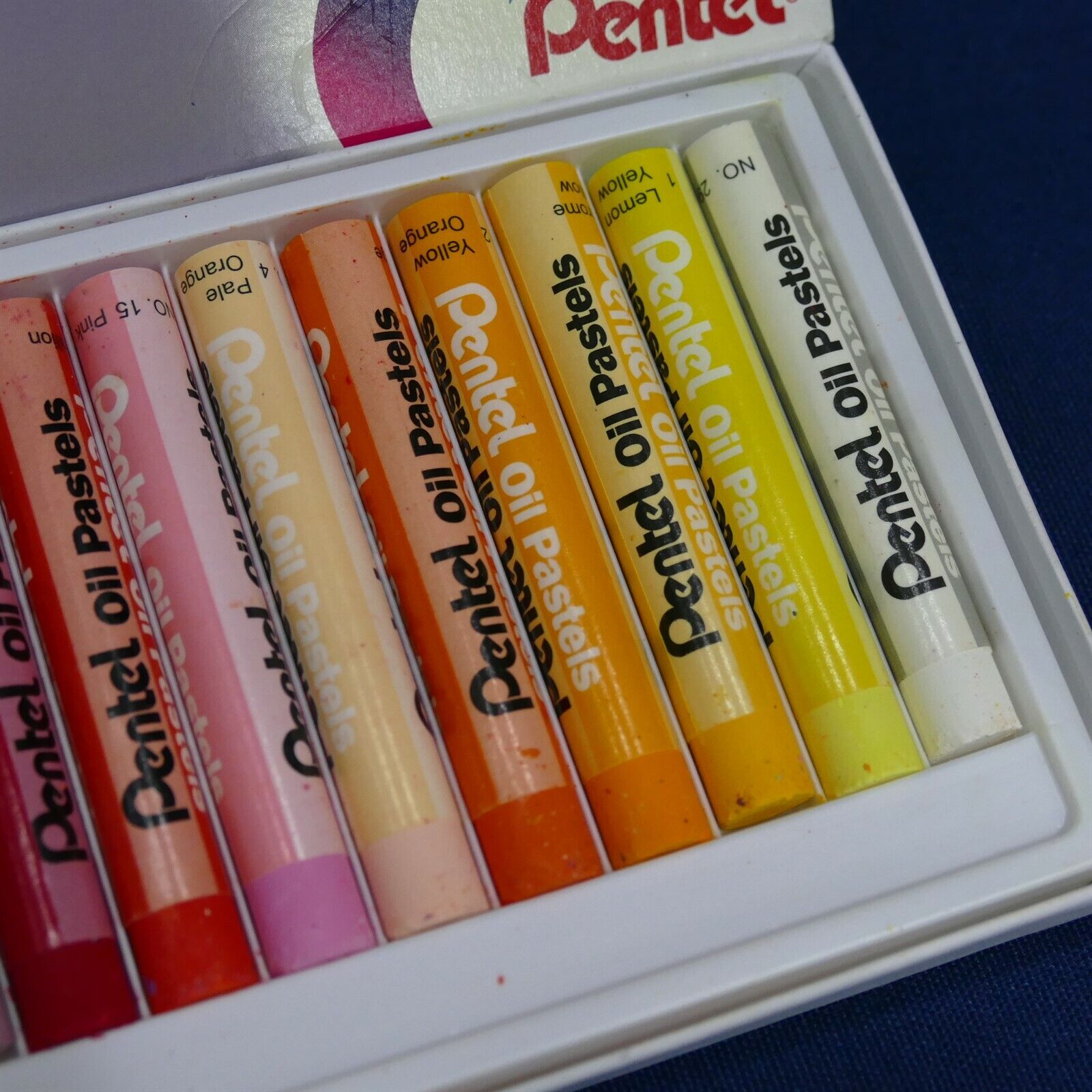 Vintage Pentel Oil Pastel 25 Colors Reg Size New Old Stock Original Box  PHN25