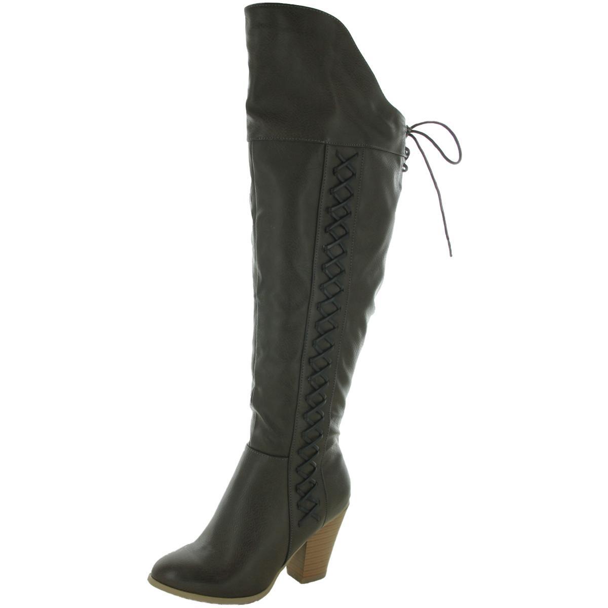 Женские сапоги выше колена Spritz серого цвета из коллекции Journee Collection 8 Medium (B,M) 9078