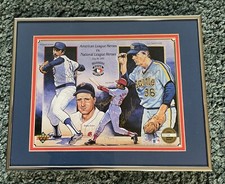 1992 UD SIGNED FRAMED MATTED BOBBY DOERR LOU BROCK GAYLORD PERRY JENKINS 1992