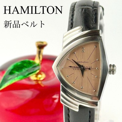 Hamilton Ventura Watch Quartz Women Salmon Pink Dial Swiss Made 