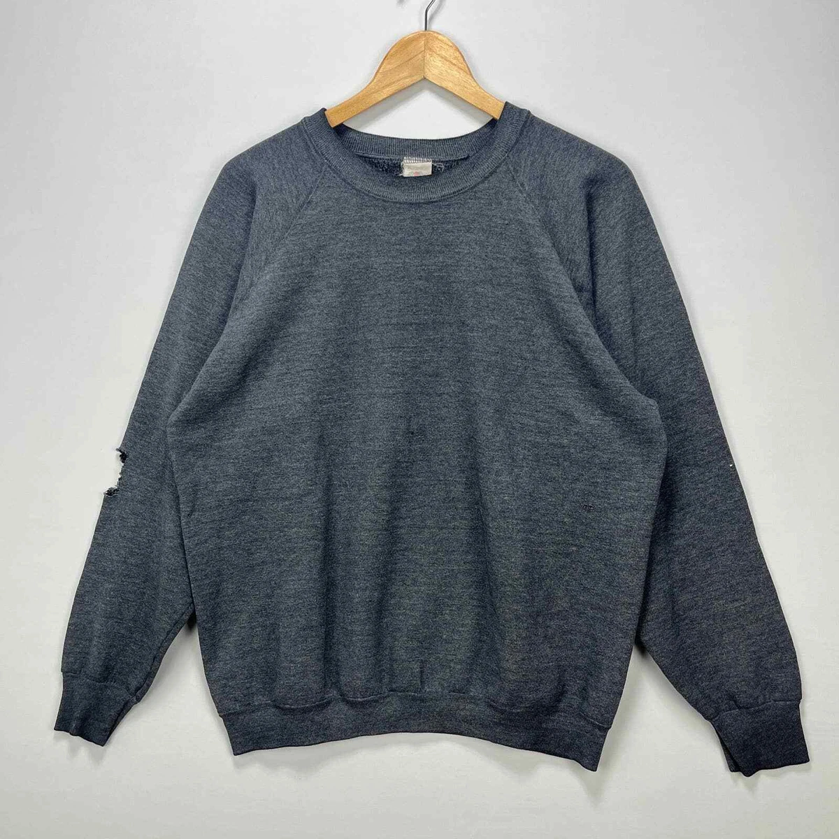 Vintage 90s Sun Faded Blank Sweatshirt Large Thrahsed