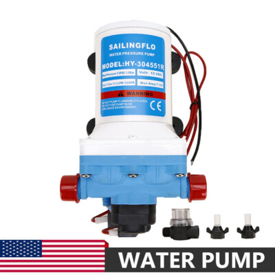 11.3LPM 55PSI 12V Water Pump for Caravan Motorhome Camper Trailer Boat RV