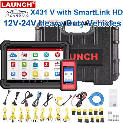 LAUNCH X431 V+ & SmartLink HD Professional OBD2 Diagnostic Scanner 24V Truck Car