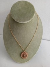 COLLANA FENDI PLACATA ORO LETTERA N NECKLACE chain with pendant charm letter N