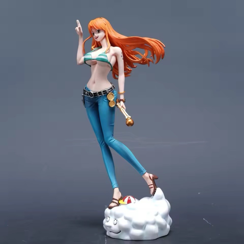 One Piece Nami Zeus Cloud Clima-Tact 22cm Anime Figure Statue PVC