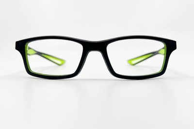 Nike Small Eyeglasses 4678 001 Flexon Black/Volt Rectangular Frame 49[]16 130