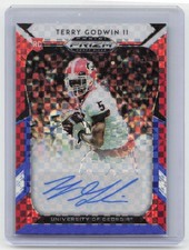 2019 Prizm Draft #245 Terry Godwin II Red White and Blue Auto /99