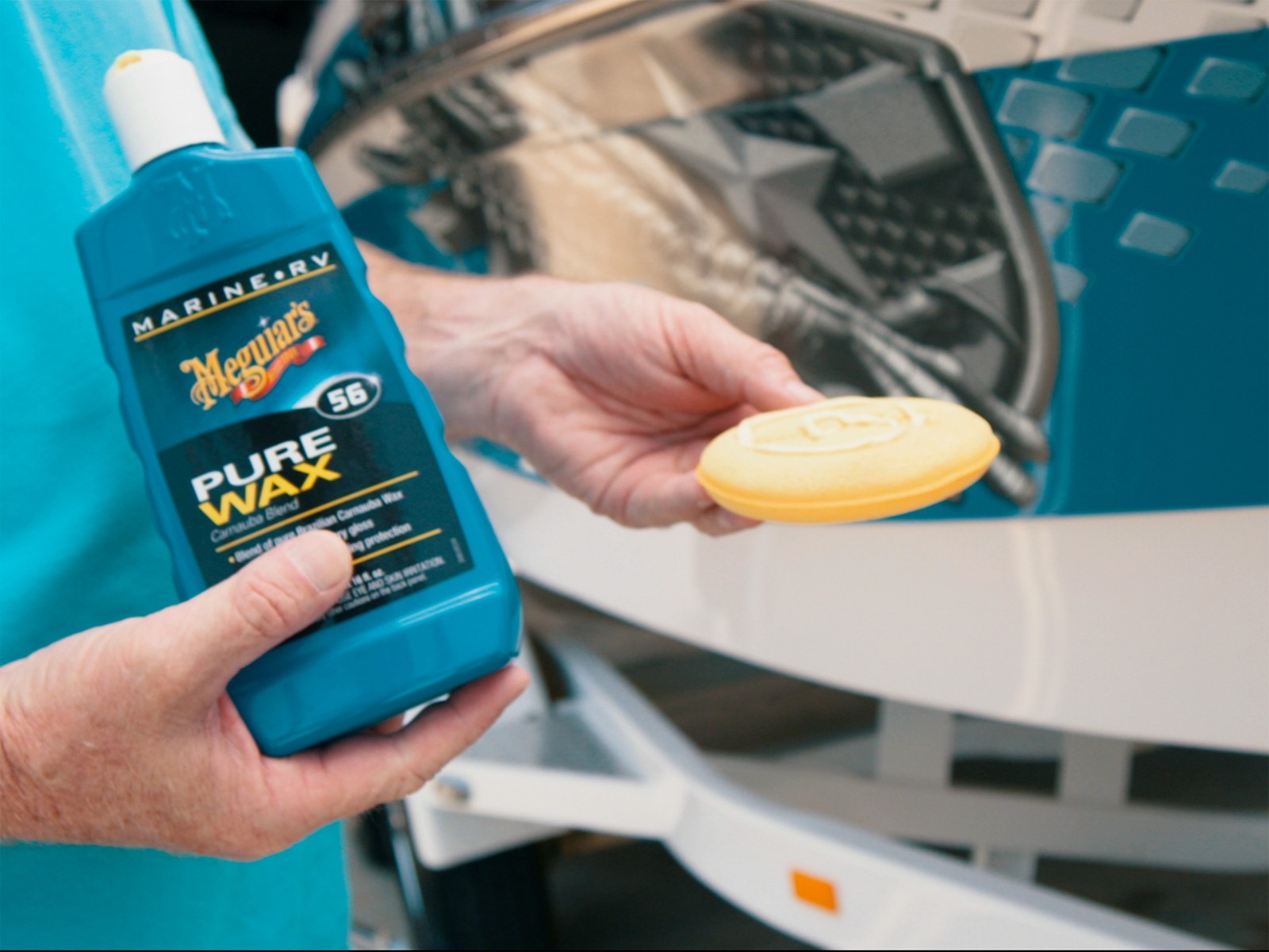 Meguiar's Marine/RV Fiberglass Restoration System,Boat Repair Kit Polish&Wax Set