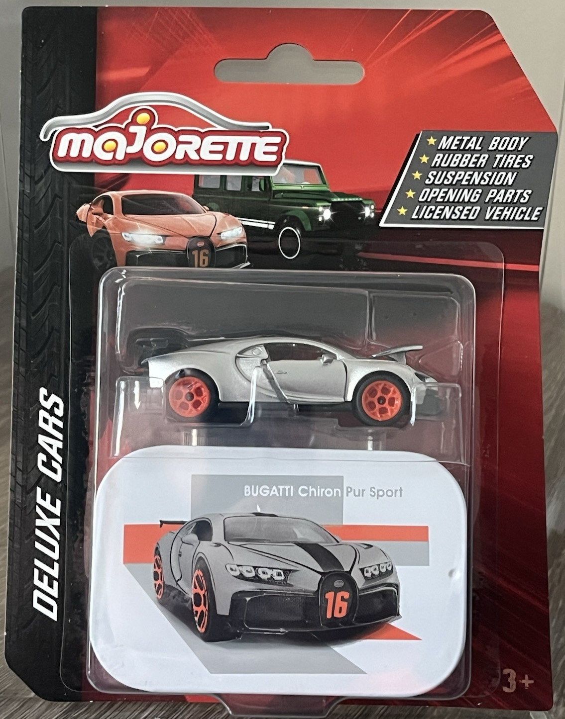 Majorette Deluxe Cars Bugatti Chiron Pur Sport New & Sealed Fast UK Dispatch