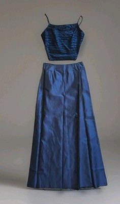VTG 90s Y2K Rampage 2 Pc Set Skirt Strapy Bustier Top Formal PROM Dress Skirt