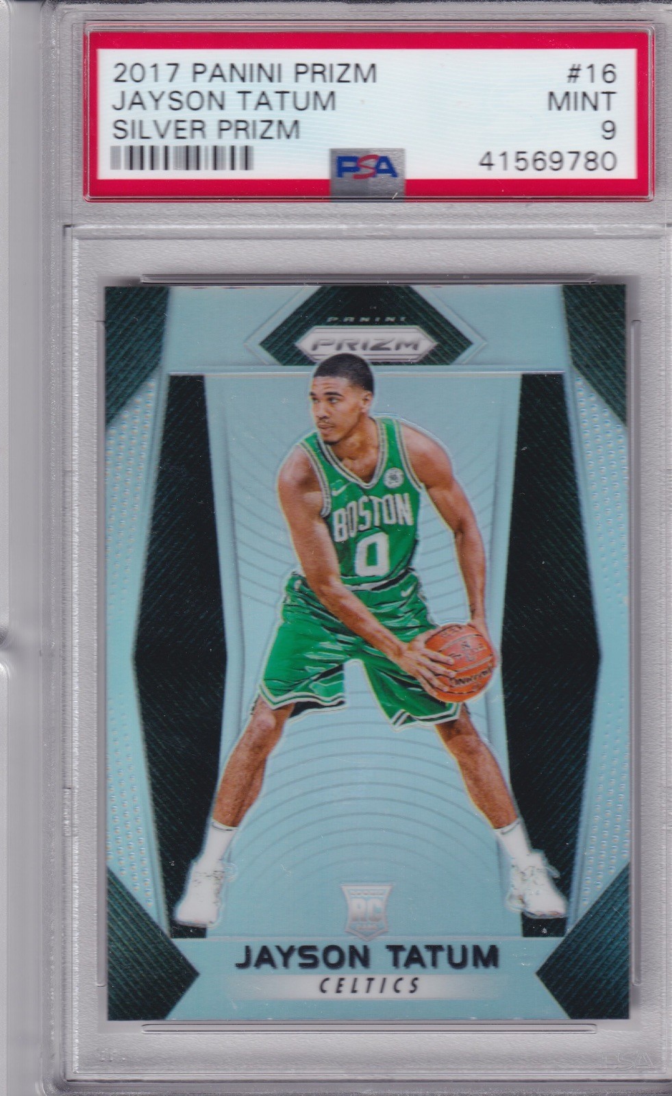2017 Panini Prizm Jayson Tatum Silver Prism PSA 9 Celtics SP