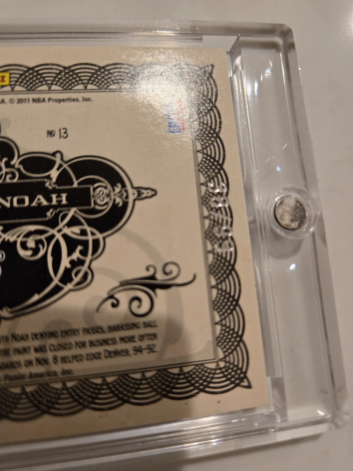 2011 Panini Gold Standard Joakim Noah Bulls Patch Logo Auto /49 view 3