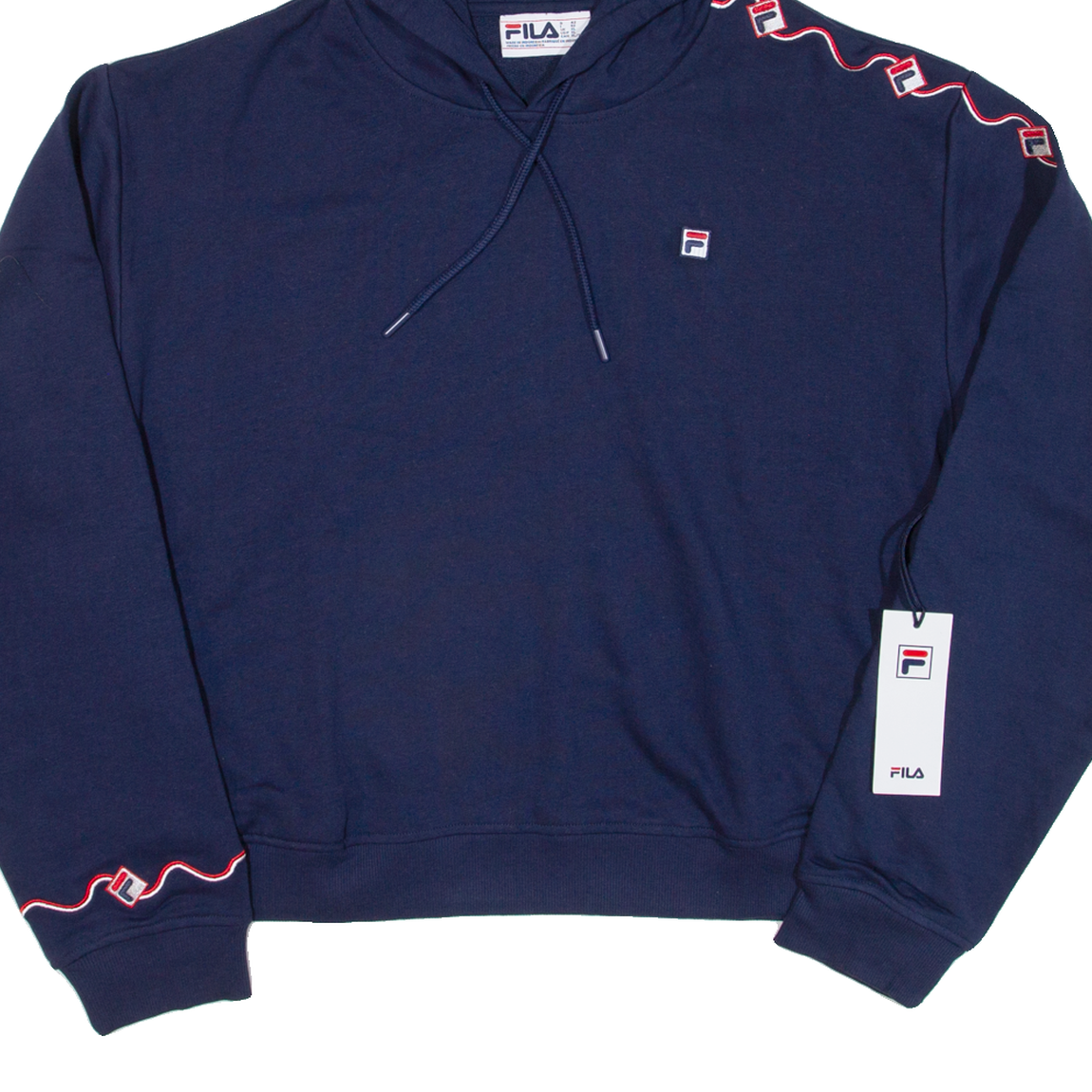 Felpa con cappuccio FILA Cropped donna blu XL