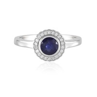 Cavill Damenring 0,58Ct Blauer Saphir Sterlingsilber Echtschmuck- Echtschmuck