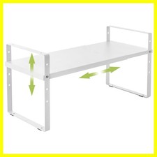 Expandable Cabinet Shelf Organizer Rack, Stackable Kitchen Counter Storage Sh...