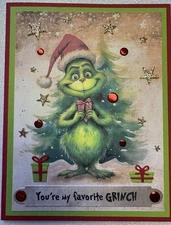 Stampin’up Card Kit The Grinch 3+1 Sample Envelopes, Presents, Glitter Stars