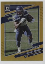 2021 Panini Donruss Optic Gold Prizm 3/10 Chris Carson #198 4hj