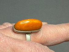 Natural OLD Antique BUTTERSCOTCH Baltic Amber Stone Ring 4,4 gr
