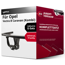 Anhängerkupplung starr + E-Satz 13pol universell für Opel Vectra B Caravan 96-03