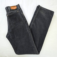 VTG 70s Wrangler Velour Velvet Jeans Charcoal Gray Junior Size 9 26x33 Scovill