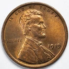1919-P Lincoln Wheat Penny Uncirculated Red BU RD