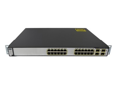 Cisco Switch WS-C3750G-24TS-E1U 24x 1Gb 4x SFP 1Gb Managed Rack Ears