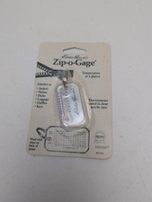 Vintage Eddie Bauer Zip-o-Gage Zipper Thermometer Keychain