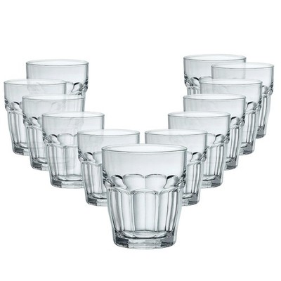 Bormioli Rocco Rock Glasses, Stackable Beverage Glasses, Colored Tempered Glass