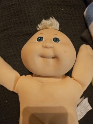 Vintage 1978 1982 Baby Cabbage Patch Doll Blonde Bald Green Eyes