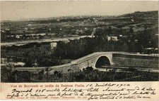 CPA AK Beyrouth et jardin de Rustum Pacha LEB...