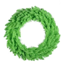 Vickerman 24" Plastic Fir Artificial Christmas Wreath in Lime Green