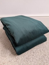 Made.com Curtains W140 x L240 cm Velvet Dark Green Eyelet Long Classic