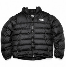 The North Face 700 Men’s Black Puffer Jacket Full Zip Stand-Up Collar M Nylon