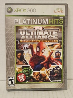 Marvel Ultimate Alliance Special Edition Platinum Hits Xbox 360 No Bonus Disc