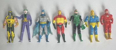 Vintage 1980s DC Kenner Super Powers Mixed Lot of 7 Action Figures