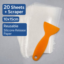 Diamond Painting Release Paper 20x 10x15cm Non Stick + Scraper UK